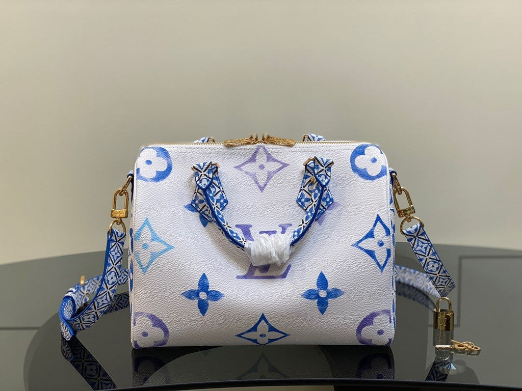 Louis Vuitton M22987 Speedy Bandoulière 25 Bag Monogram canvas Blue