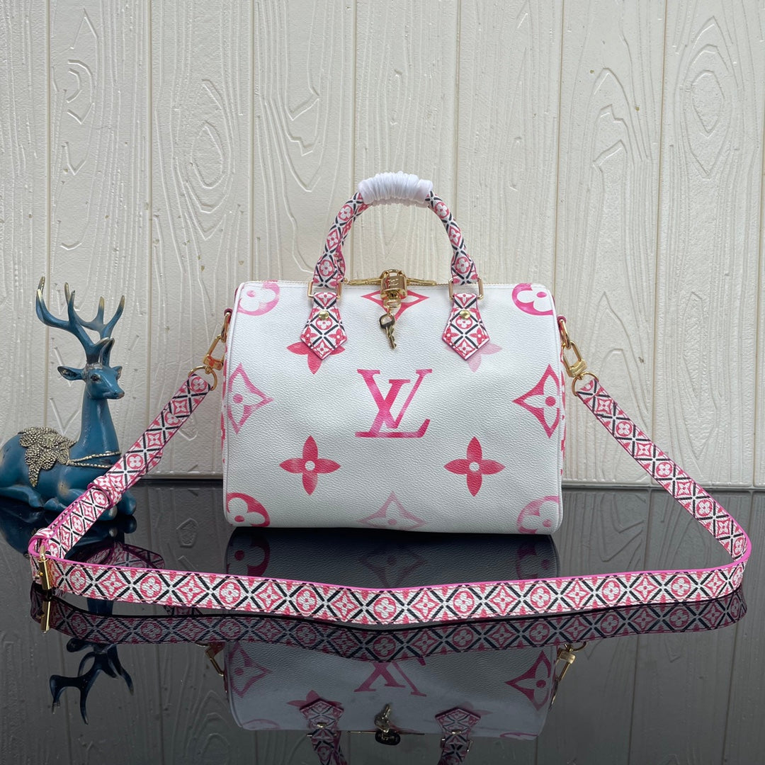 Louis Vuitton M23073 Speedy Bandoulière 25 Bag Monogram canvas Pink
