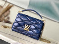 Louis Vuitton M23682 GO-14 MM Malletage Shoulder Bag Navy Blue Lambskin