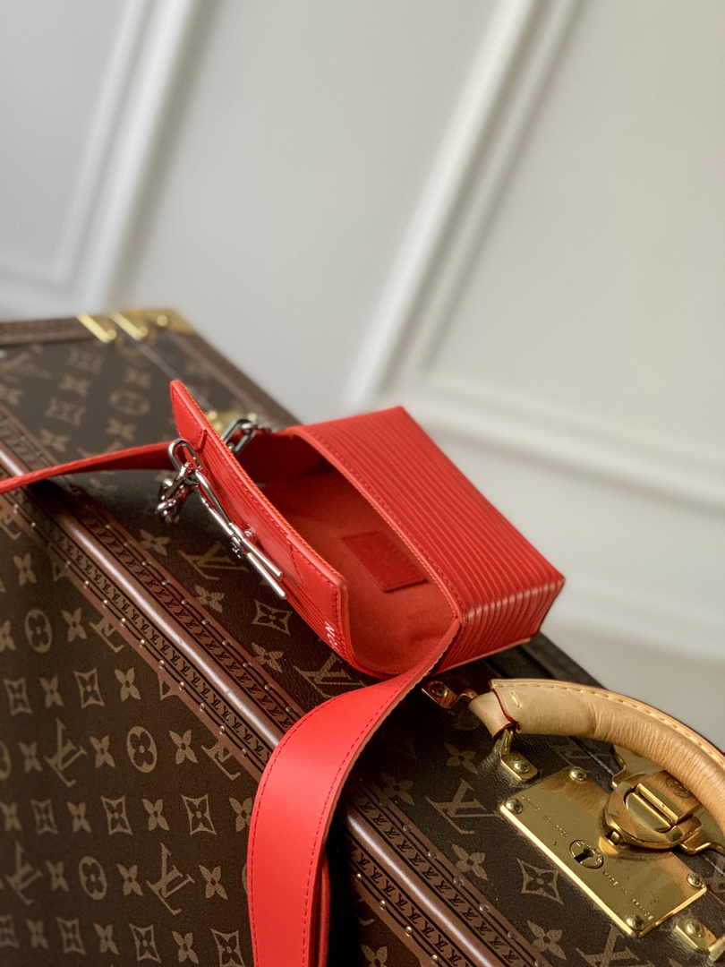 Louis Vuitton M23837 Micro Steamer Bag Epi XL Leather Red