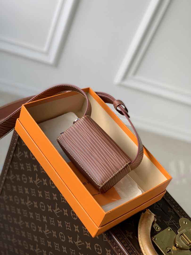 Louis Vuitton M23837 Micro Steamer Bag Epi XL Leather Brown