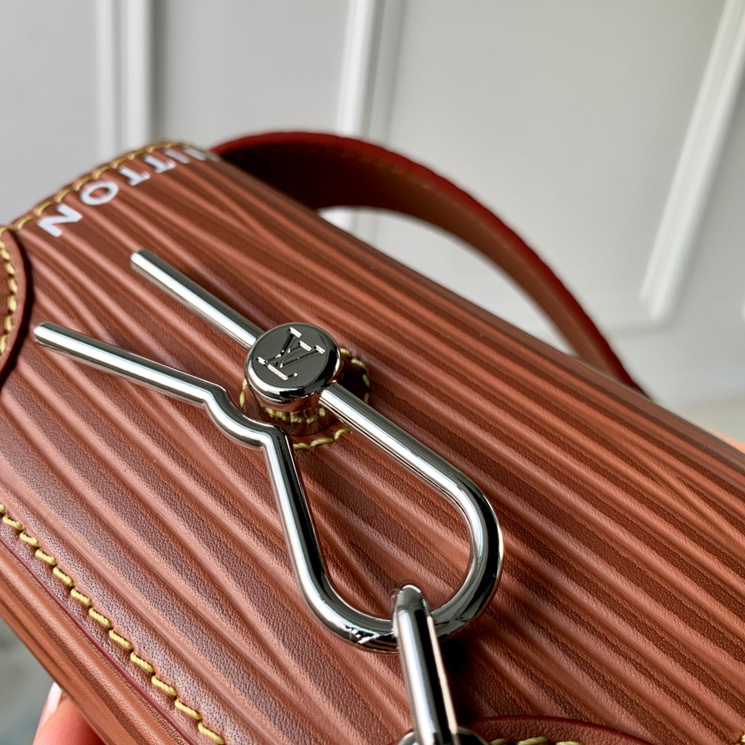 Louis Vuitton M23837 Micro Steamer Bag Epi XL Leather Brown