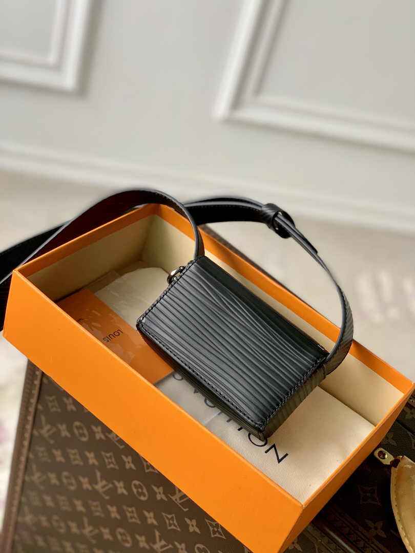 Louis Vuitton M23837 Micro Steamer Bag Epi XL Leather Black