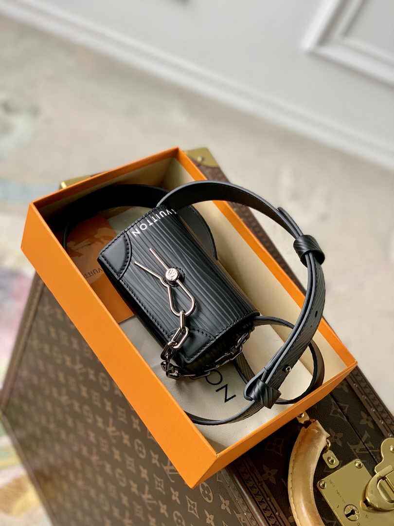 Louis Vuitton M23837 Micro Steamer Bag Epi XL Leather Black
