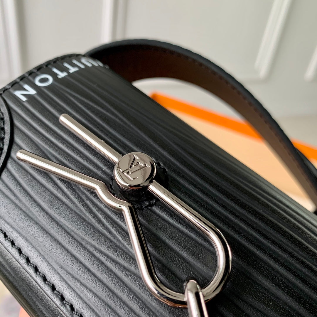 Louis Vuitton M23837 Micro Steamer Bag Epi XL Leather Black