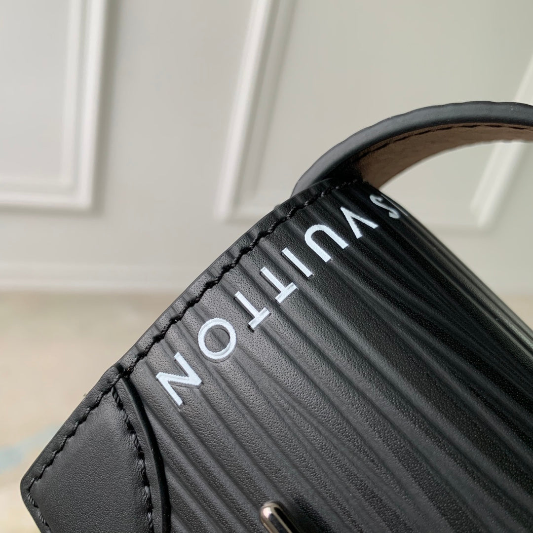 Louis Vuitton M23837 Micro Steamer Bag Epi XL Leather Black