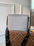 Louis Vuitton M30851 District PM Taiga Leather Bag Gray