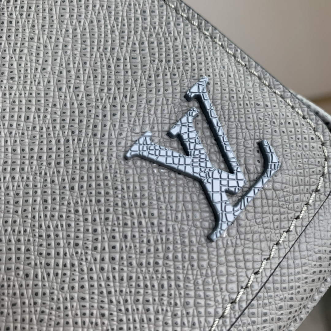 Louis Vuitton M30851 District PM Taiga Leather Bag Gray