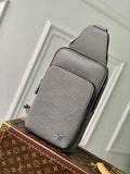 Louis Vuitton M30859 Avenue Slingbag Bag Taïga Leather Gray