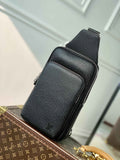 Louis Vuitton M30443 Avenue Slingbag Bag Taïga Leather Black