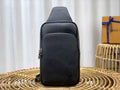 Louis Vuitton M30863 Avenue Slingbag Bag Black Taiga cowhide leather