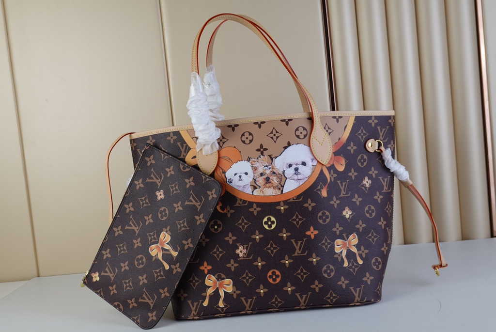 Louis Vuitton M40699 Neverfull MM Monogram Leather Dog