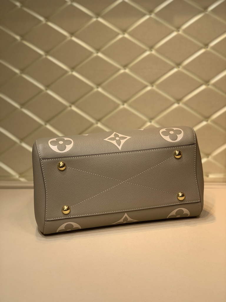 Louis Vuitton M41048 Montaigne MM Monogram Bicolor Leather Gray - Default Title - View 3