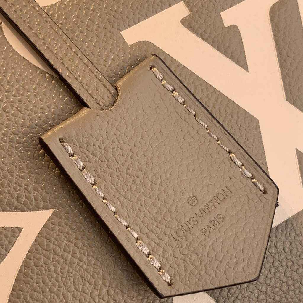 Louis Vuitton M41048 Montaigne MM Monogram Bicolor Leather Gray