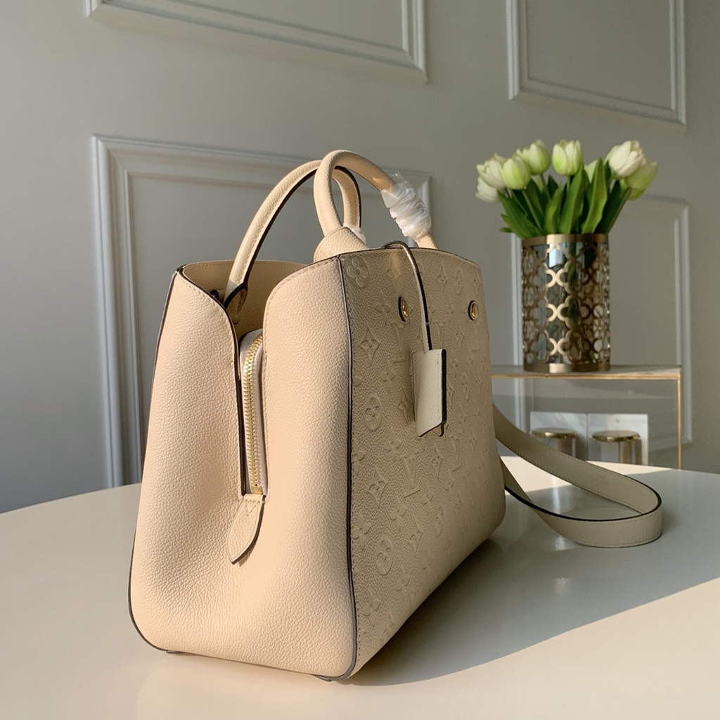 Louis Vuitton M41048 Montaigne MM Monogram Empreinte Leather Beige - Default Title - View 2