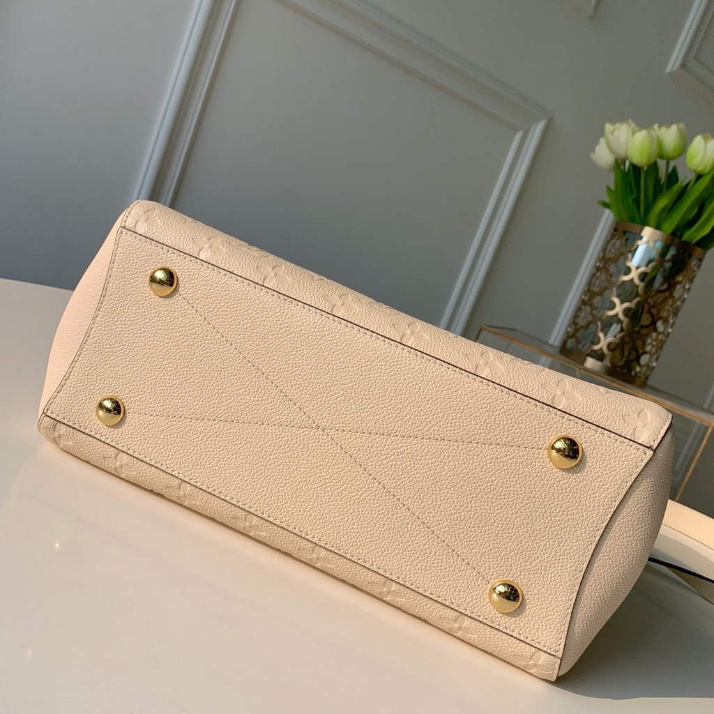 Louis Vuitton M41048 Montaigne MM Monogram Empreinte Leather Beige - Default Title - View 3