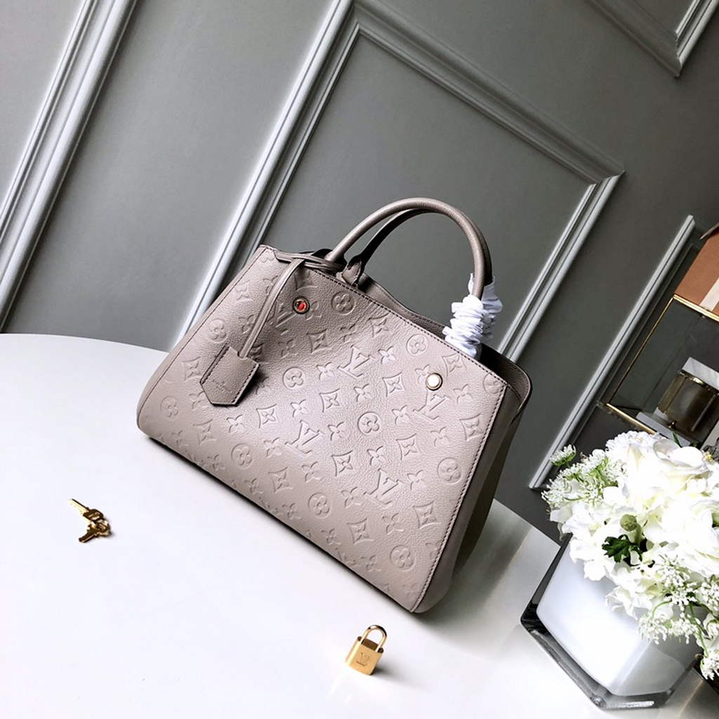 Louis Vuitton M41048 Montaigne MM Monogram Empreinte Leather khaki - Default Title - View 1