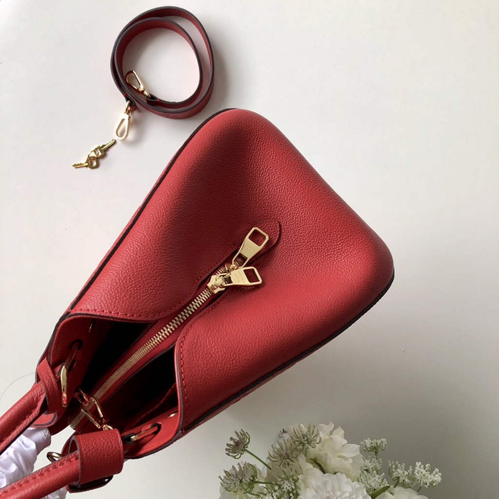 Louis Vuitton M41048 Montaigne MM Monogram Empreinte Leather Red - Default Title - View 3