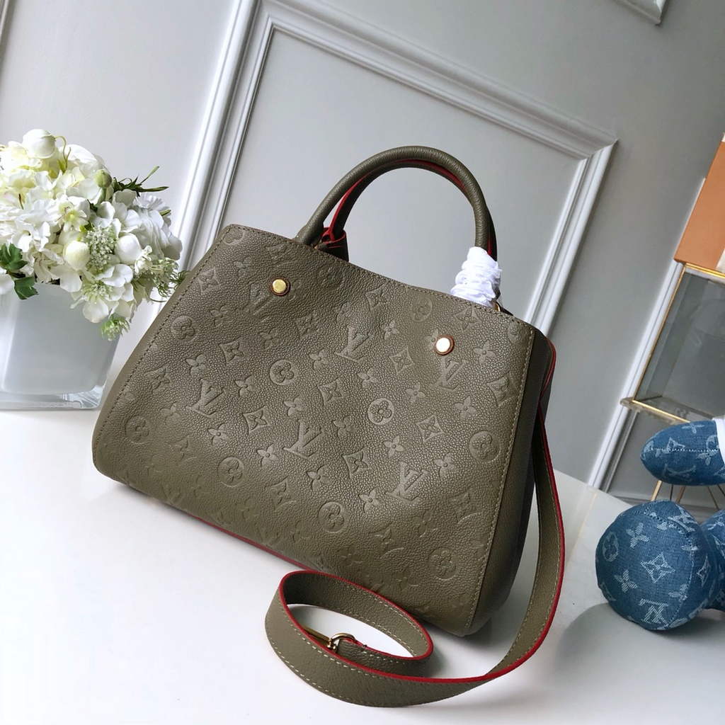 Louis Vuitton M41048 Montaigne MM Monogram Empreinte Leather Green - Default Title - View 2