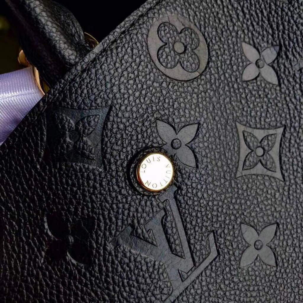 Louis Vuitton M41048 Montaigne MM Monogram Empreinte Leather Black - Default Title - View 5