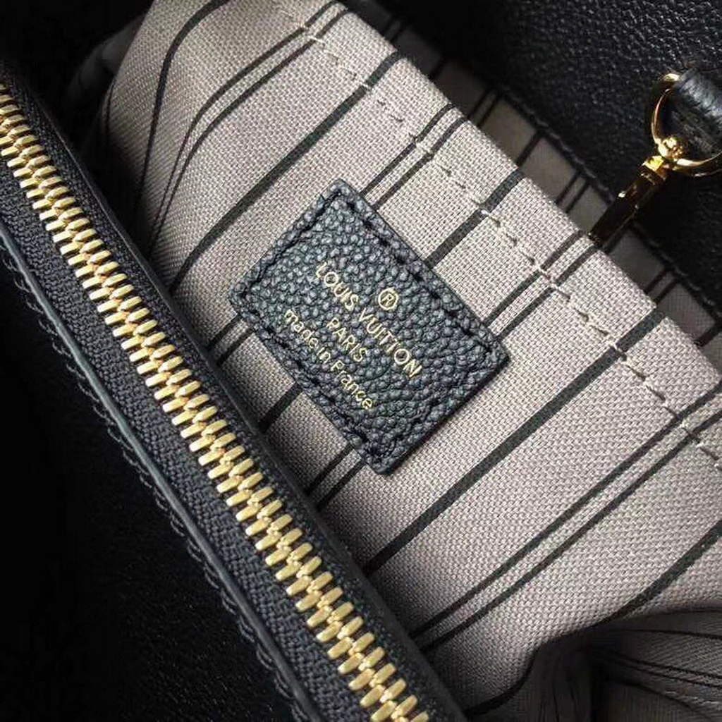 Louis Vuitton M41048 Montaigne MM Monogram Empreinte Leather Black - Default Title - View 9