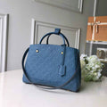 Louis Vuitton M41048 Montaigne MM Monogram Empreinte Leather Blue