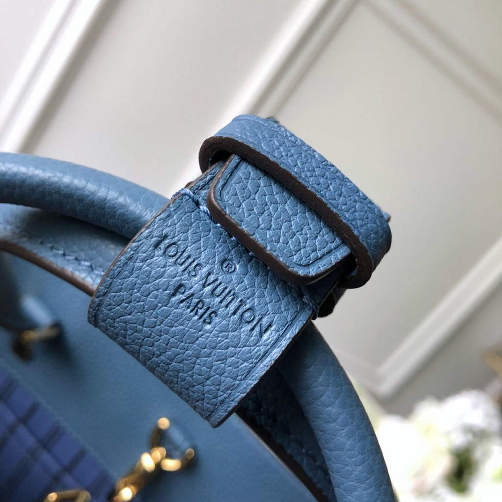 Louis Vuitton M41048 Montaigne MM Monogram Empreinte Leather Blue - Default Title - View 6