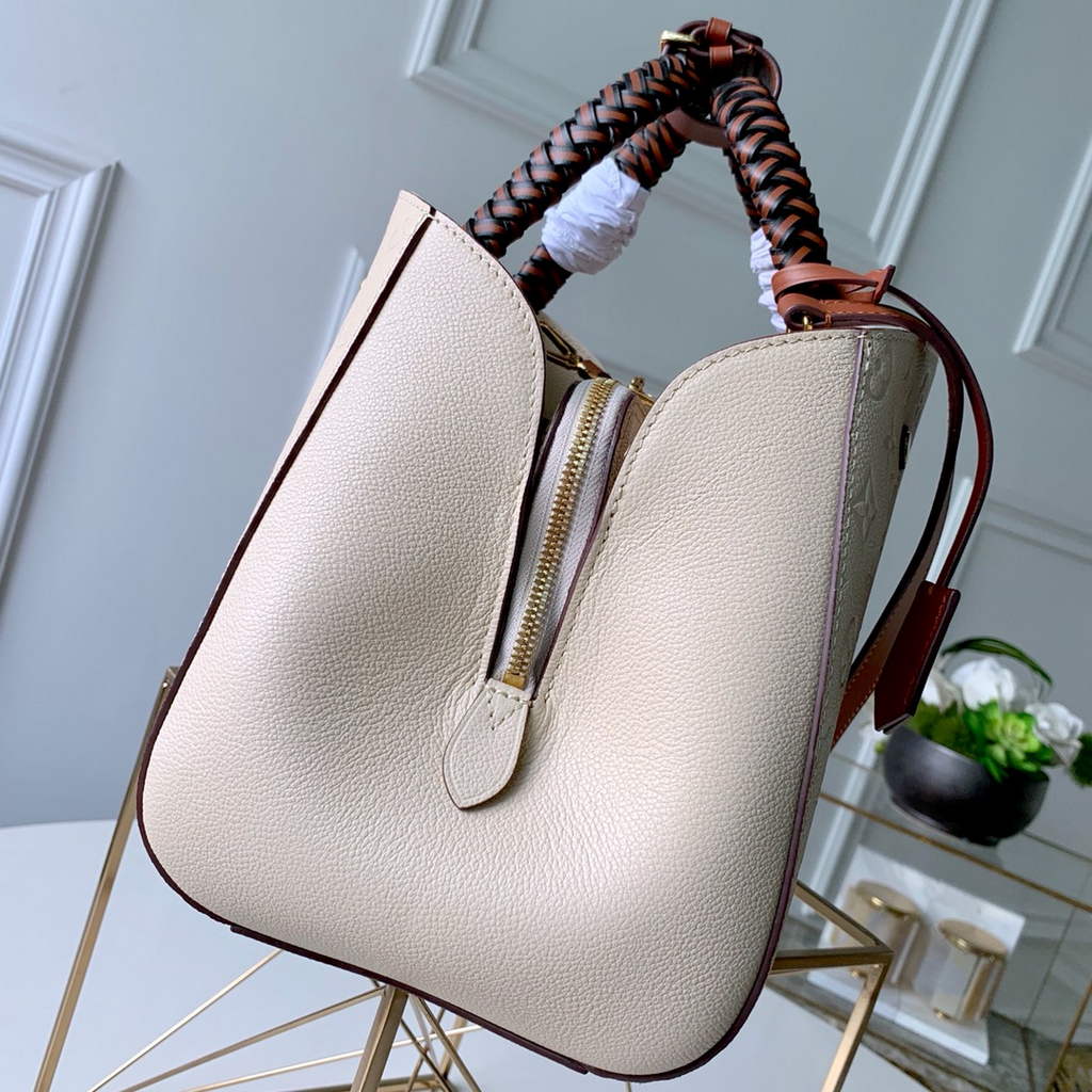 Louis Vuitton M41048 Montaigne MM Monogram Empreinte Leather White - Default Title - View 3