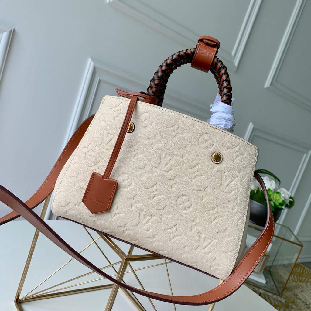Louis Vuitton M41053 Montaigne BB Monogram Empreinte Leather White - Default Title - View 1