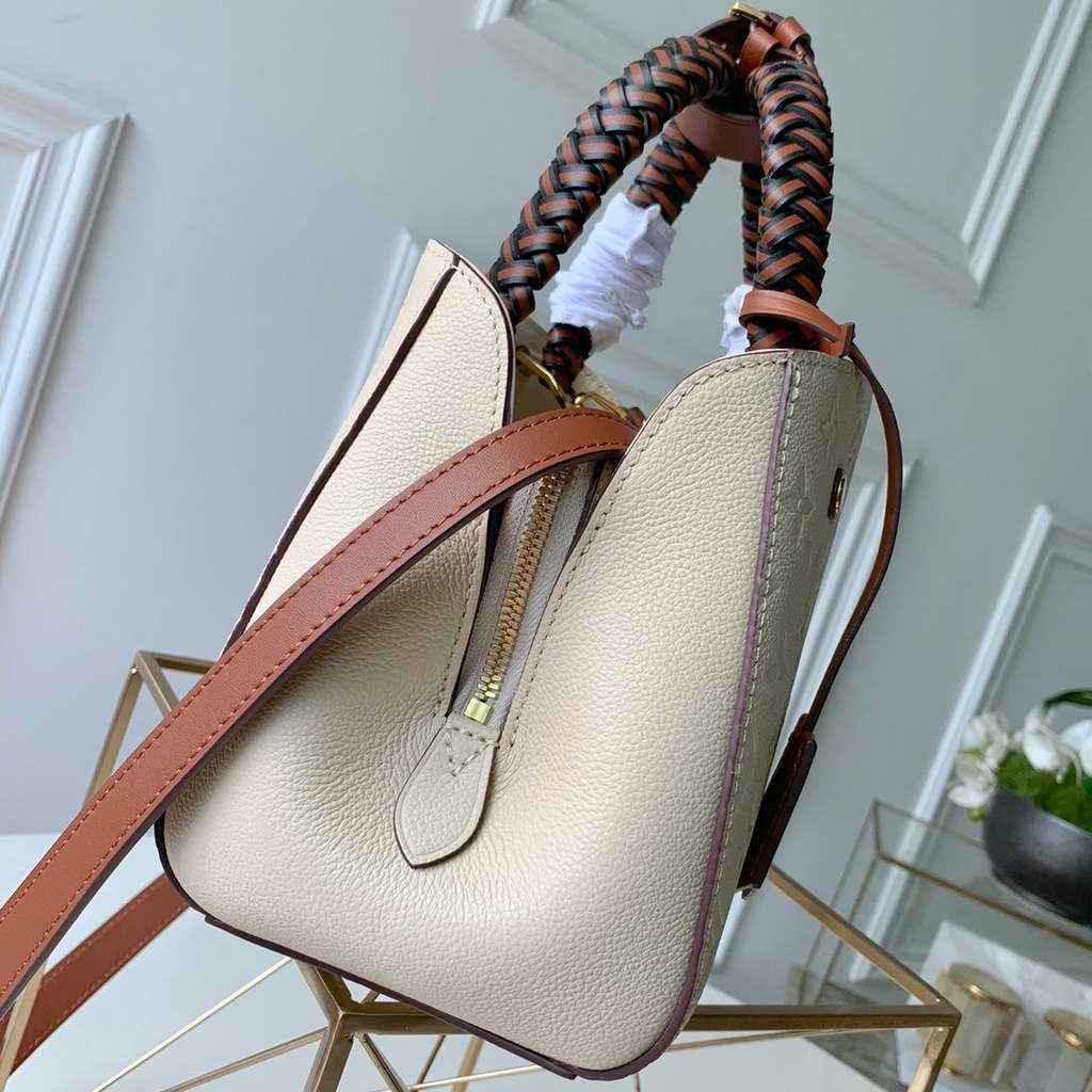Louis Vuitton M41053 Montaigne BB Monogram Empreinte Leather White
