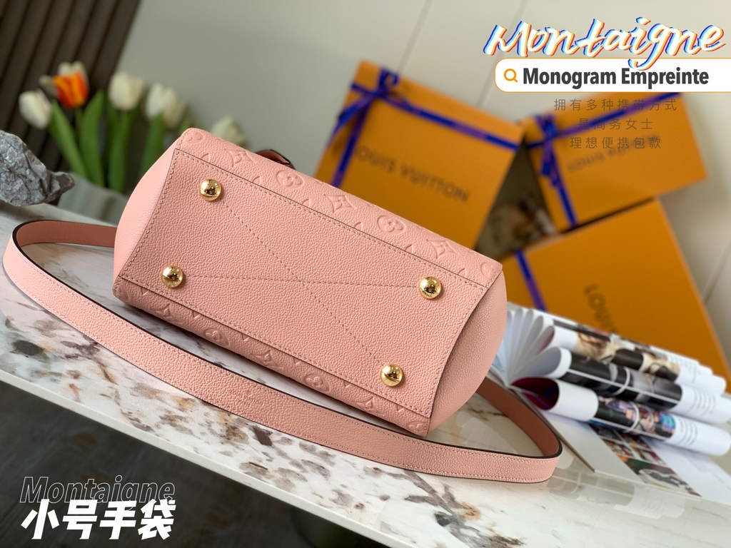 Louis Vuitton M41053 Montaigne BB Monogram Empreinte Leather Pink - Default Title - View 5