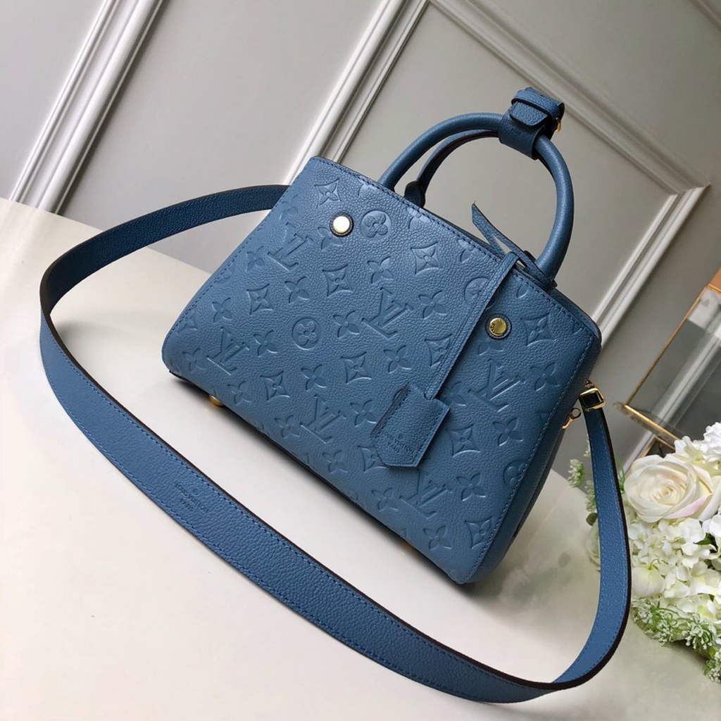 Louis Vuitton M41053 Montaigne BB Monogram Empreinte Leather Blue - Default Title - View 2