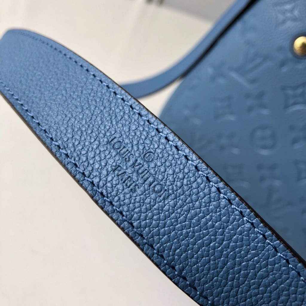 Louis Vuitton M41053 Montaigne BB Monogram Empreinte Leather Blue