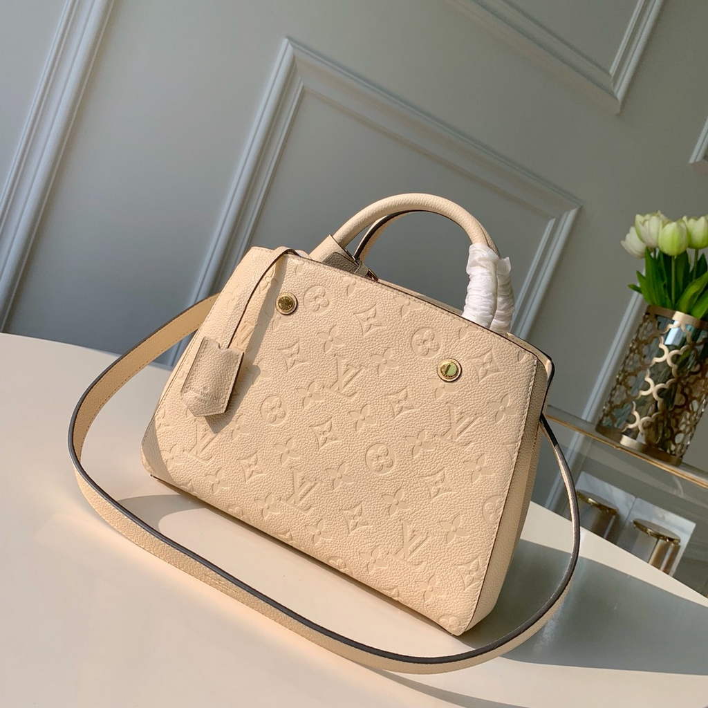 Louis Vuitton M41053 Montaigne BB Monogram Empreinte Leather Beige - Default Title - View 1