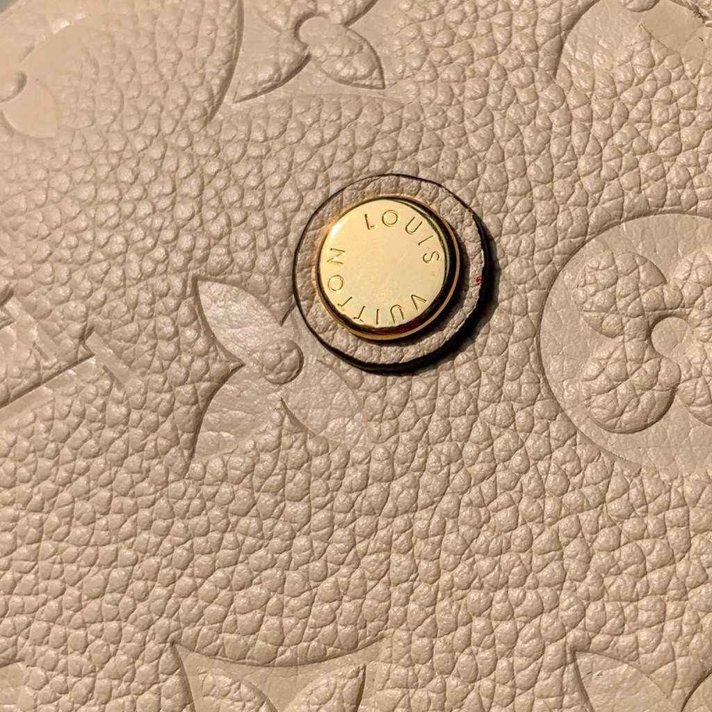 Louis Vuitton M41053 Montaigne BB Monogram Empreinte Leather Beige