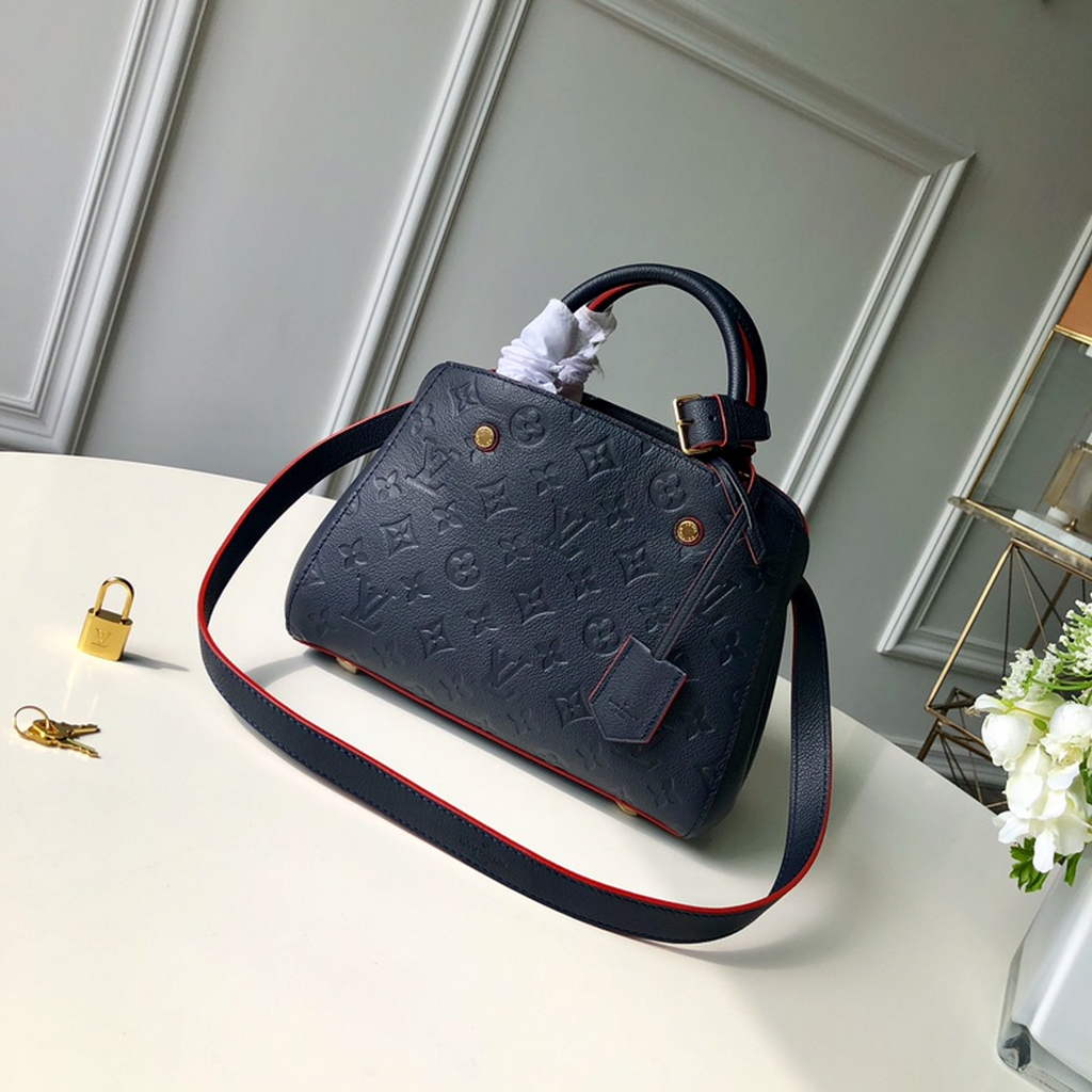 Louis Vuitton M42747 Montaigne BB Monogram Empreinte Leather navy blue - Default Title - View 1