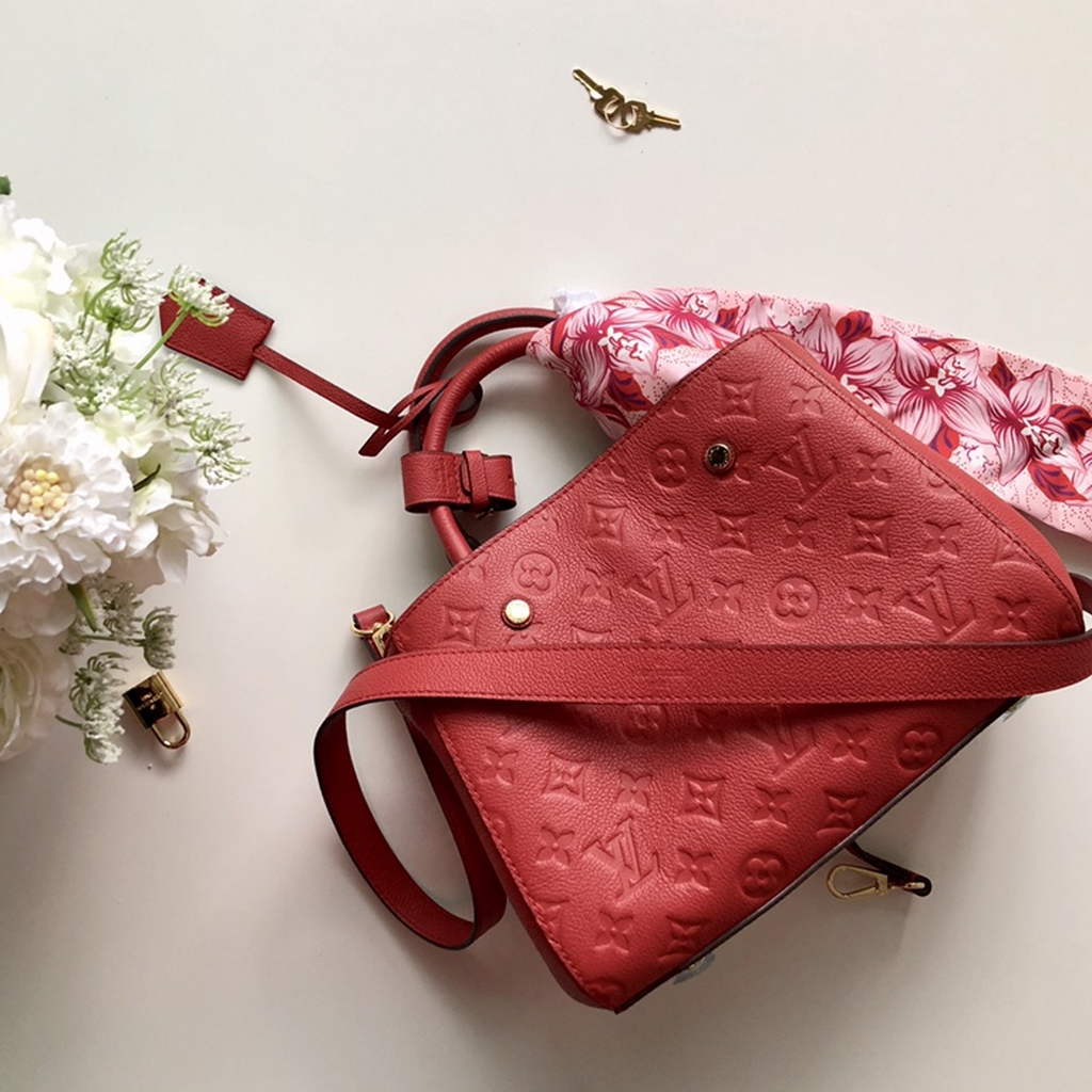 Louis Vuitton M41053 Montaigne BB Monogram Empreinte Leather Red - Default Title - View 2