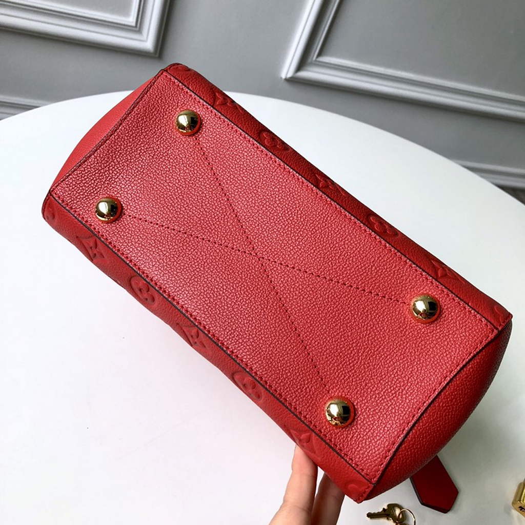 Louis Vuitton M41053 Montaigne BB Monogram Empreinte Leather Red - Default Title - View 4