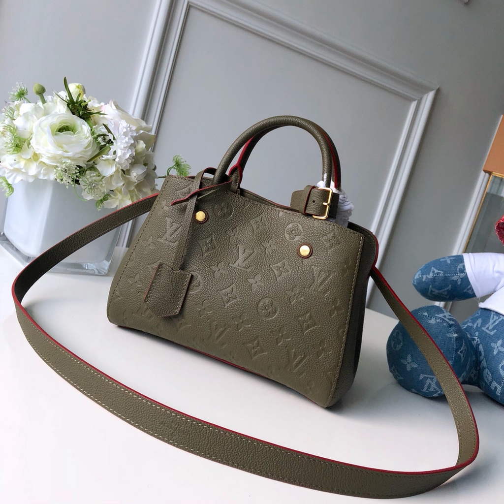 Louis Vuitton M41053 Montaigne BB Monogram Empreinte Leather Green - Default Title - View 1