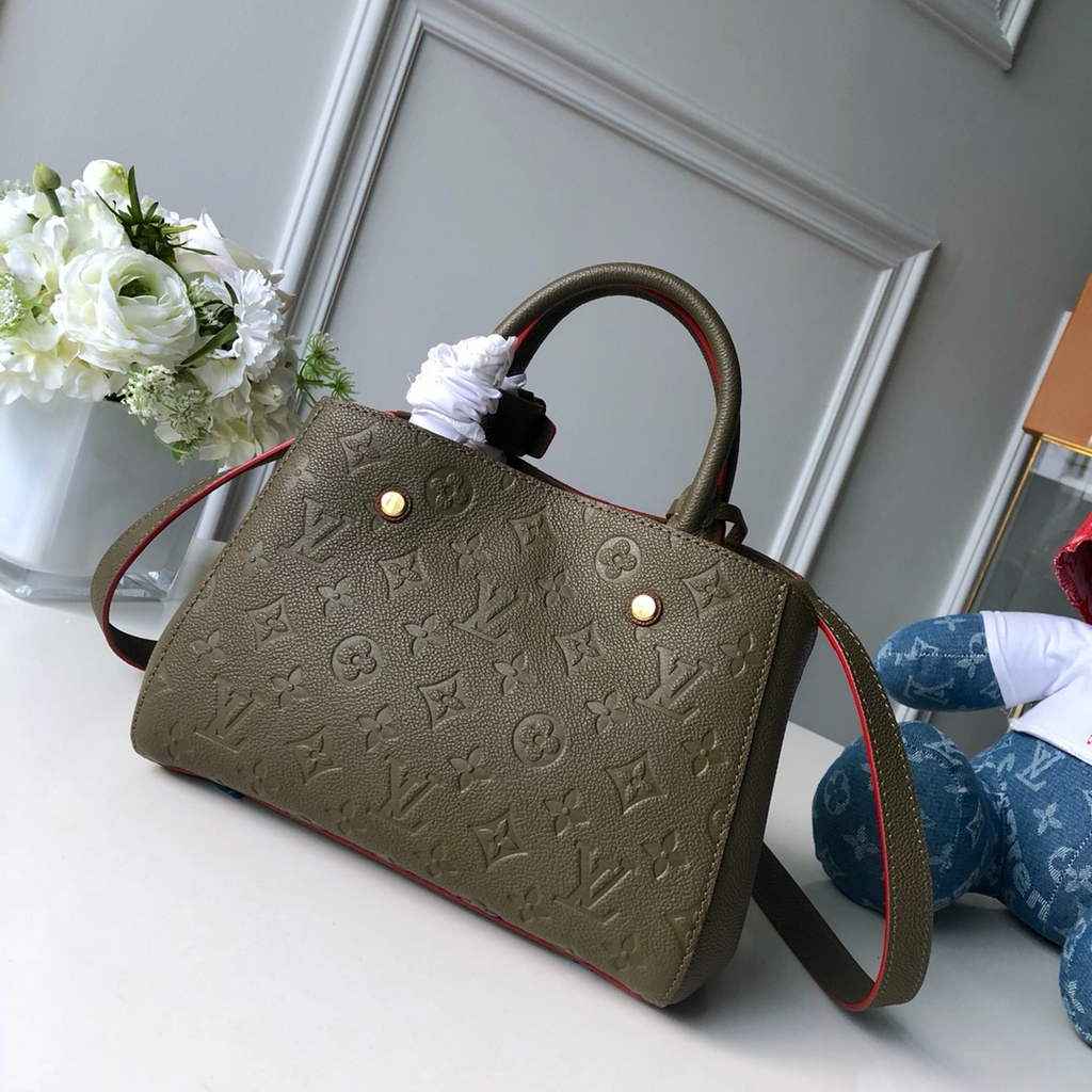 Louis Vuitton M41053 Montaigne BB Monogram Empreinte Leather Green
