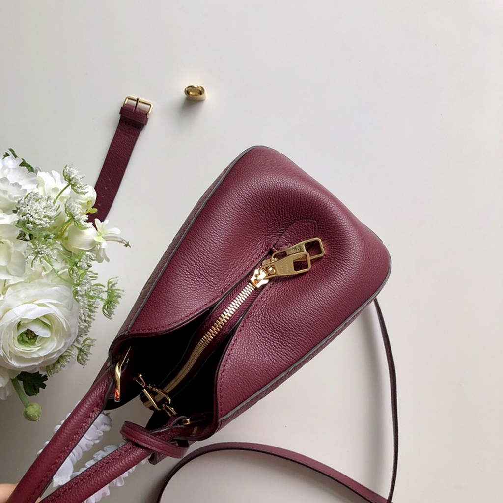 Louis Vuitton M41053 Montaigne BB Monogram Empreinte Leather Wine Red