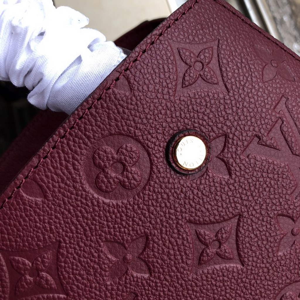 Louis Vuitton M41053 Montaigne BB Monogram Empreinte Leather Wine Red - Default Title - View 4