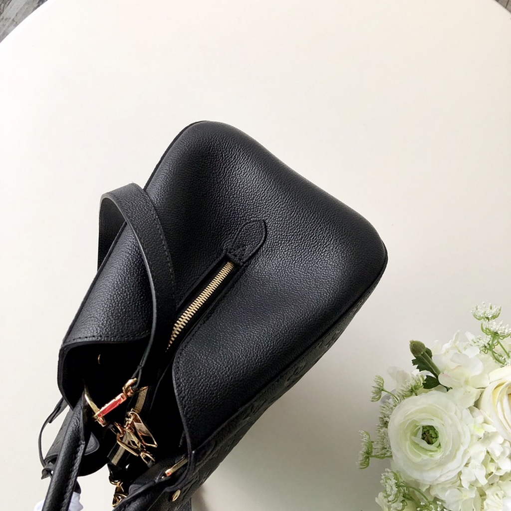 Louis Vuitton M41053 Montaigne BB Monogram Empreinte Leather Black - Default Title - View 3