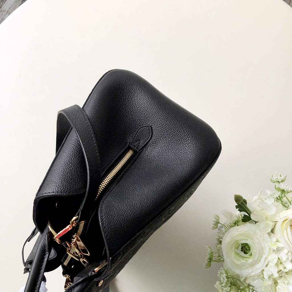 Louis Vuitton M41053 Montaigne BB Monogram Empreinte Leather Black