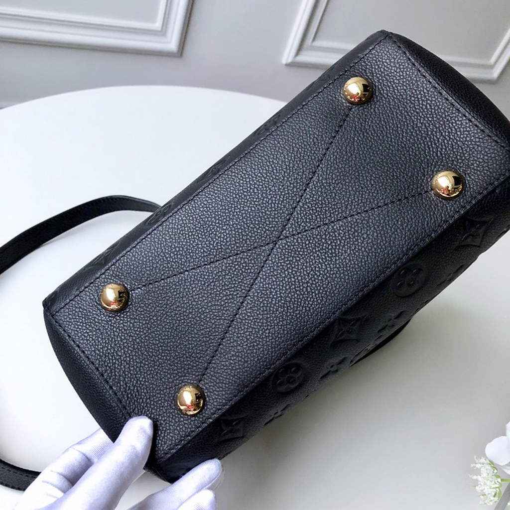 Louis Vuitton M41053 Montaigne BB Monogram Empreinte Leather Black