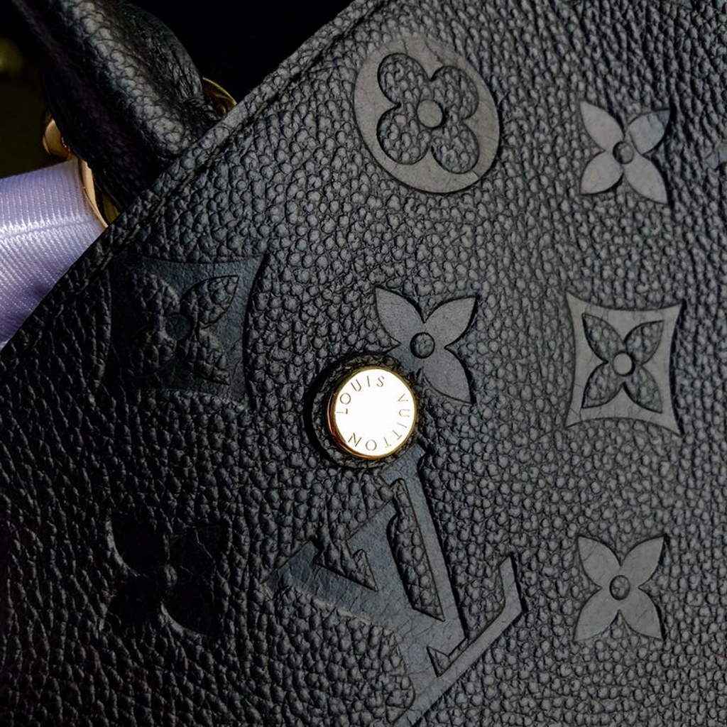 Louis Vuitton M41053 Montaigne BB Monogram Empreinte Leather Black