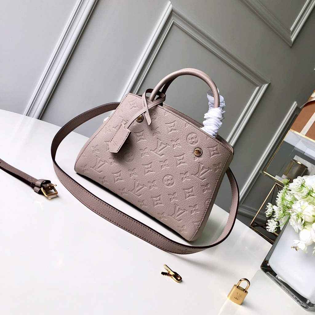Louis Vuitton M41053 Montaigne BB Monogram Empreinte Leather khaki