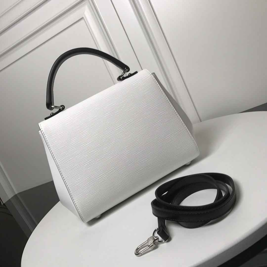 Louis Vuitton M41312 LV M41305 Cluny BB Bag Epi Leather White