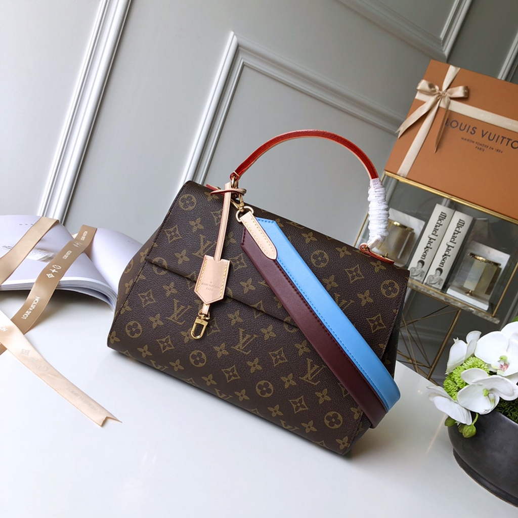 Louis Vuitton M42735 Cluny MM Bag Monogram Canvas Blue - Default Title - View 1