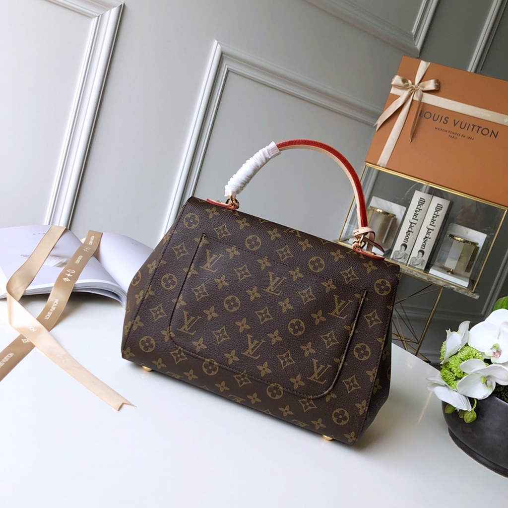 Louis Vuitton M42735 Cluny MM Bag Monogram Canvas Blue